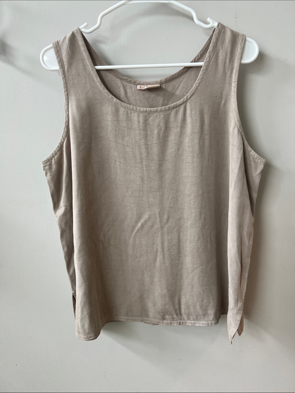 Tianello Taupe Scoop Neck Tank